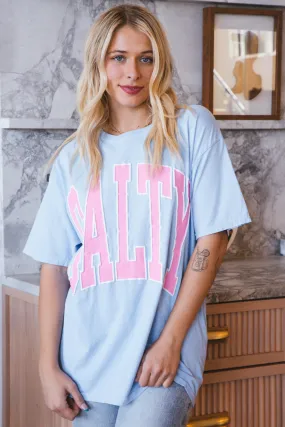 Salty Puff Print Graphic Tee, Skyway