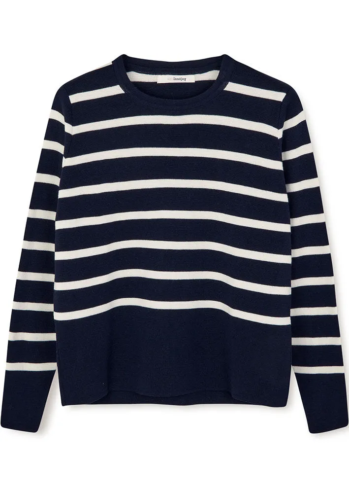 Sibin Linnebjerg Eloise Sweater - Navy/Offwhite