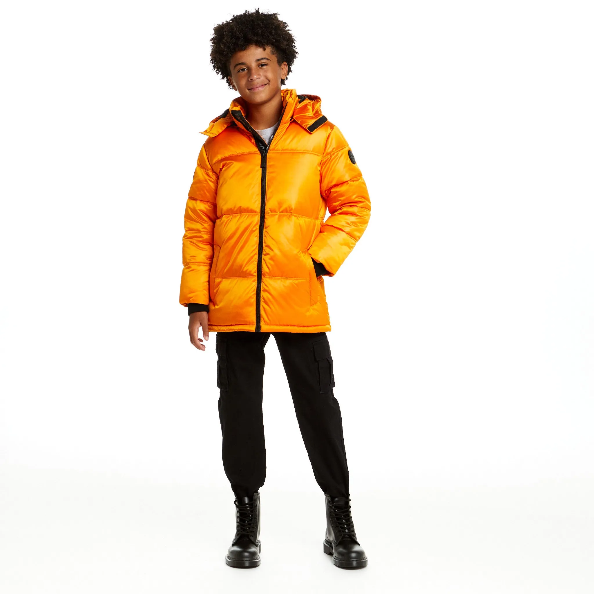 SPACEONE x Andy & Evan | Galactic Puffer Jacket | Orion Orange