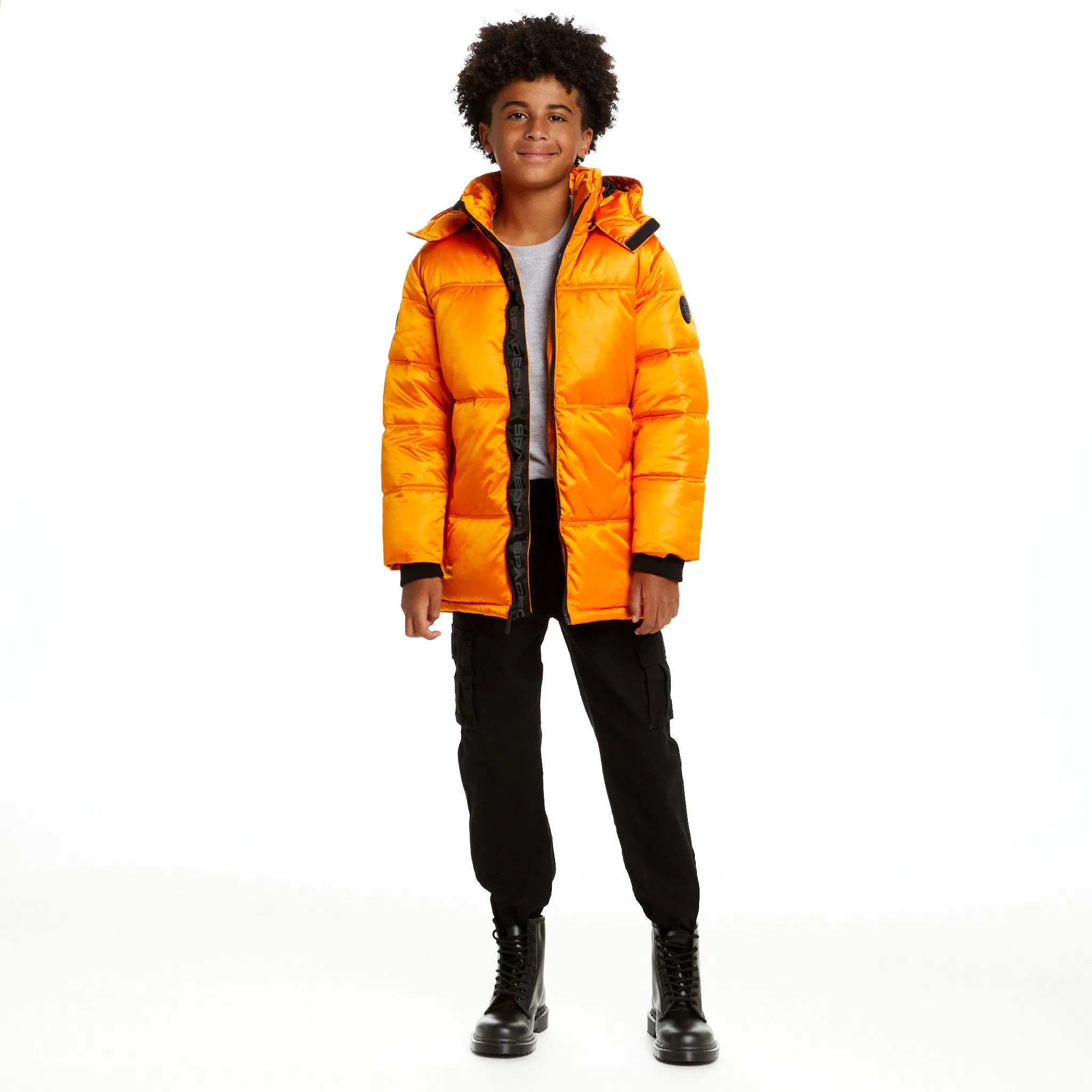 SPACEONE x Andy & Evan | Galactic Puffer Jacket | Orion Orange