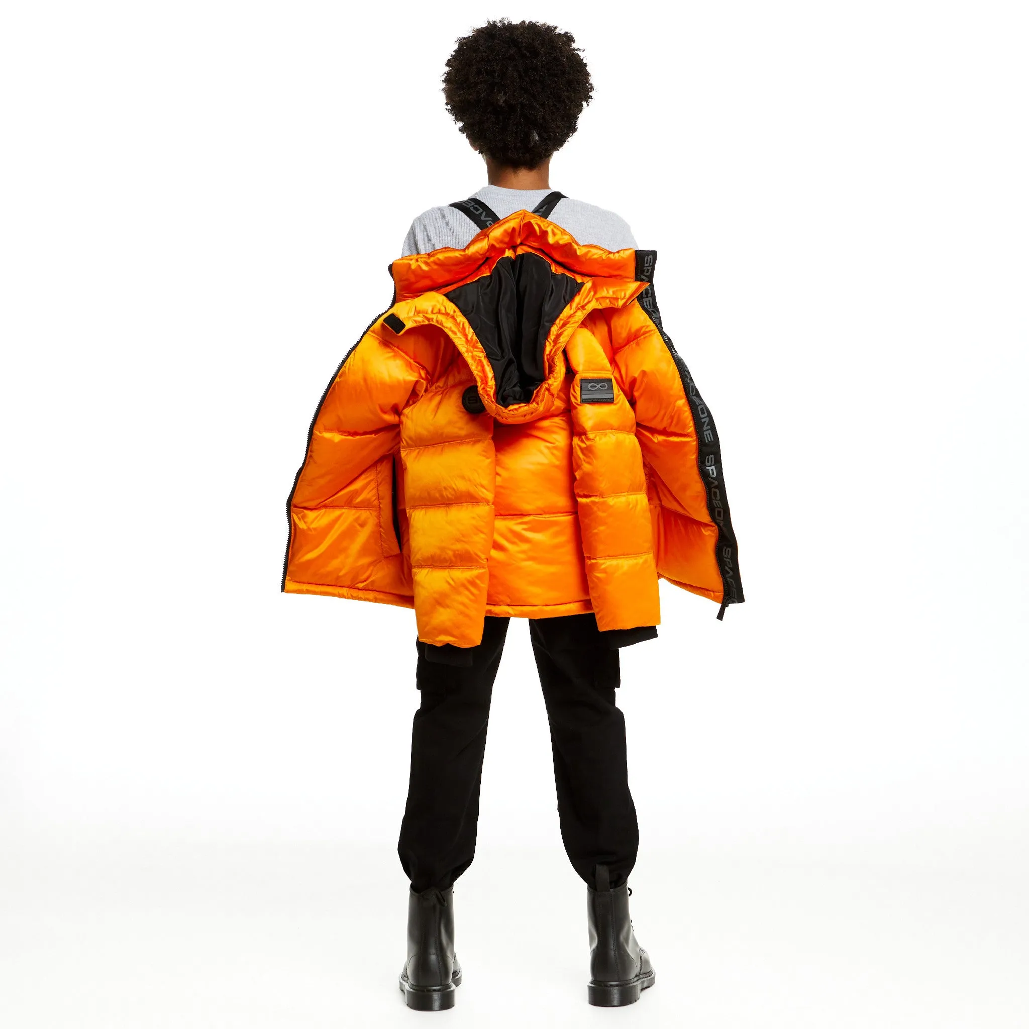 SPACEONE x Andy & Evan | Galactic Puffer Jacket | Orion Orange