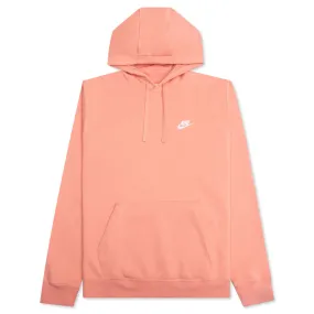 Sportswear Club Fleece Pullover Hoodie - Light Madder Root/White