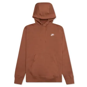 Sportswear Club Fleece Pullover Hoodie - Mineral Clay/White