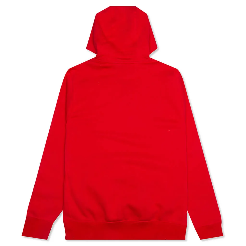 Sportswear Club Fleece Pullover Hoodie - University Red/White