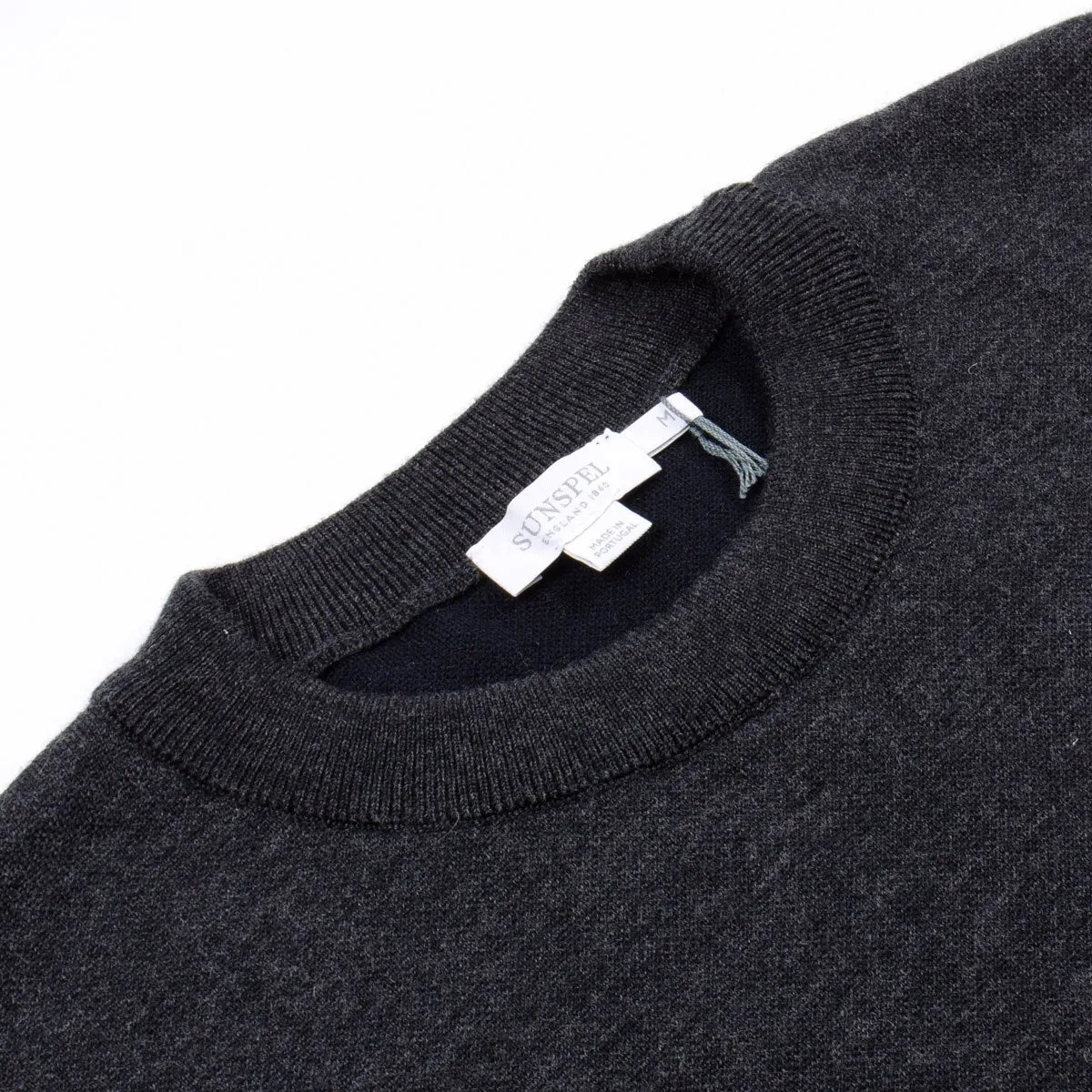 Sunspel - Double Face Mock Turtle Merino Jumper - Charcoal