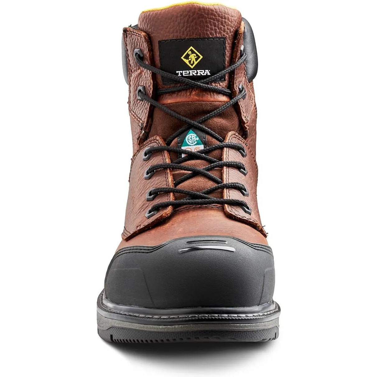 Terra Men's Patton 6" AT Waterproof Safety Work Boot -Brown- 4NS6BN