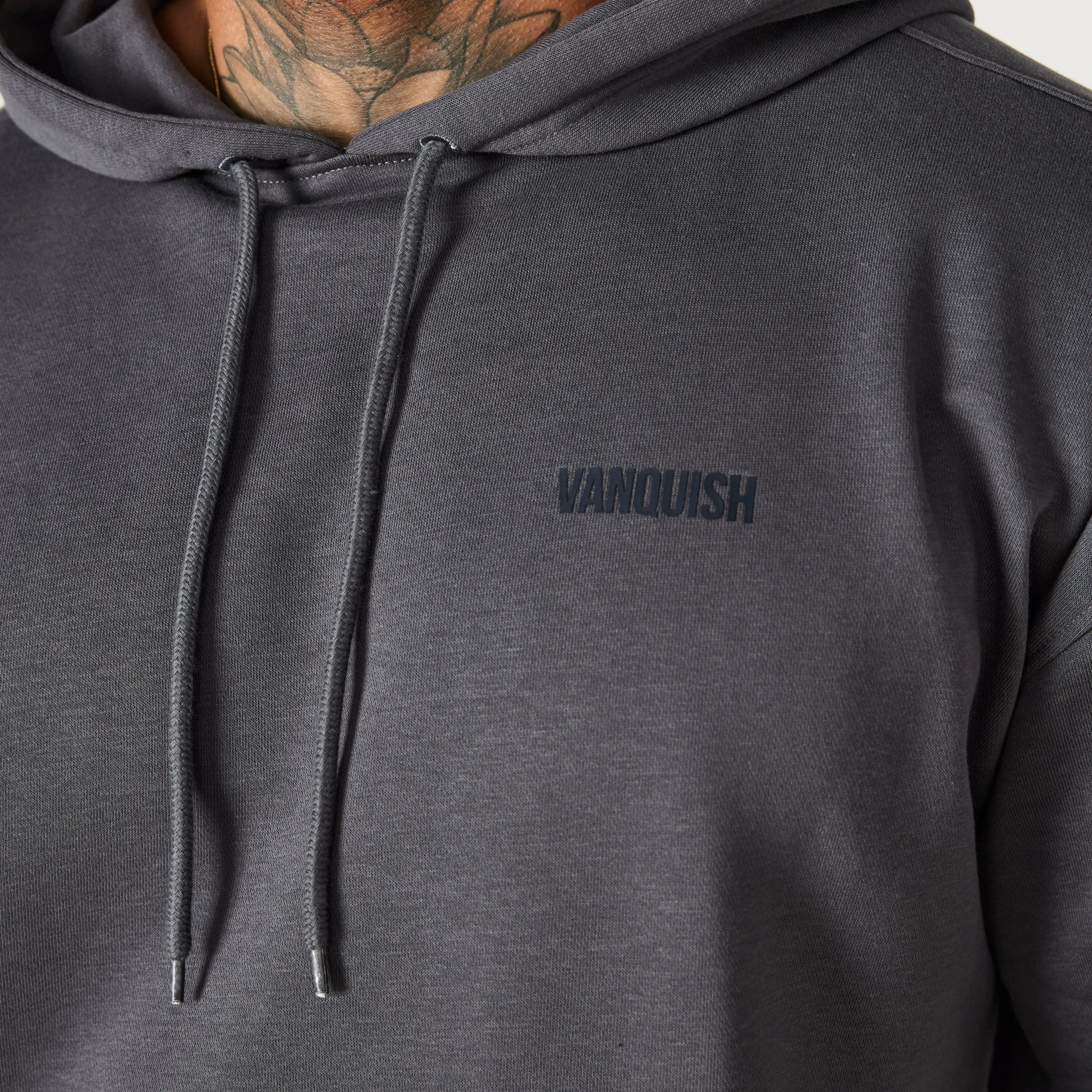 Vanquish Essential Denim Blue Oversized Pullover Hoodie