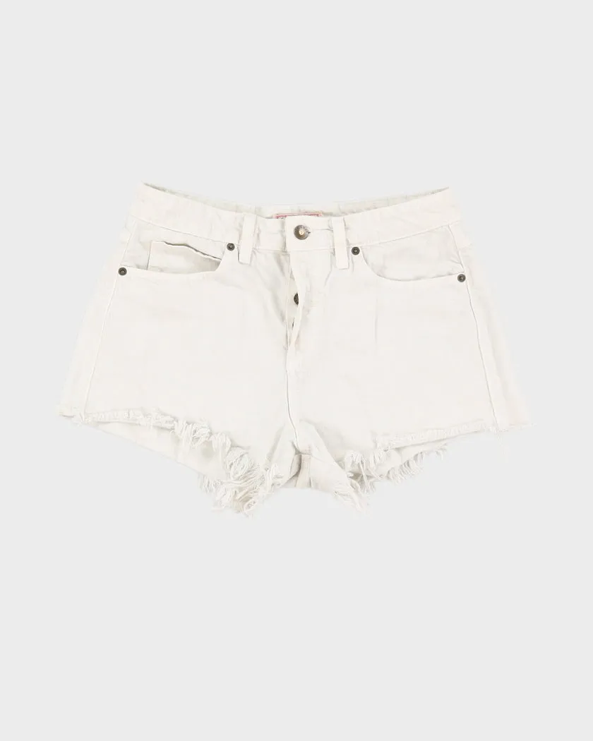 Vintage 00s Guess White Denim Shorts - W30