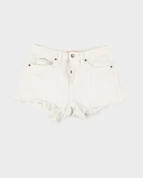 Vintage 00s Guess White Denim Shorts - W30