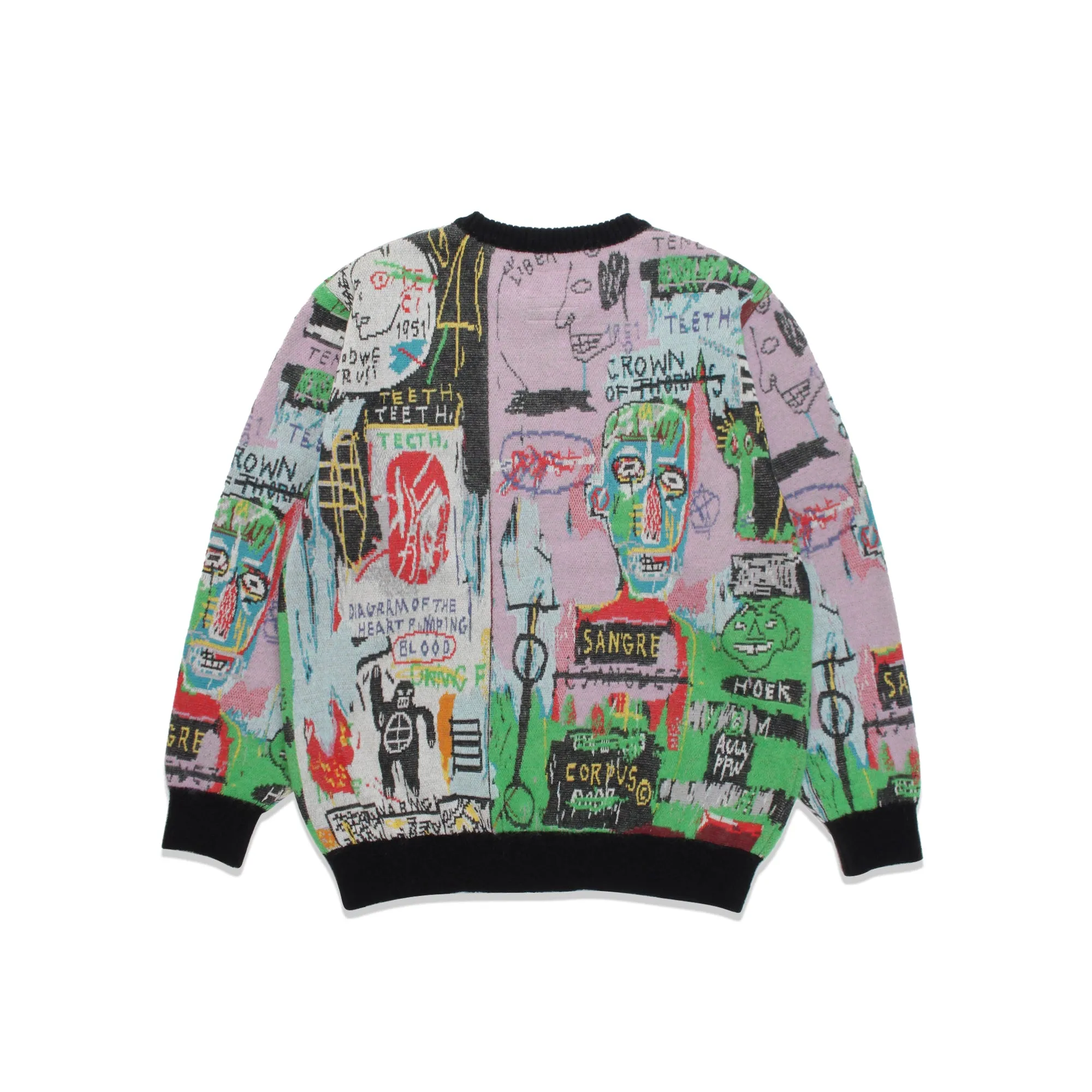 Wacko Maria Mens Jean-Michel Basquiat Cardigan (Type-3)