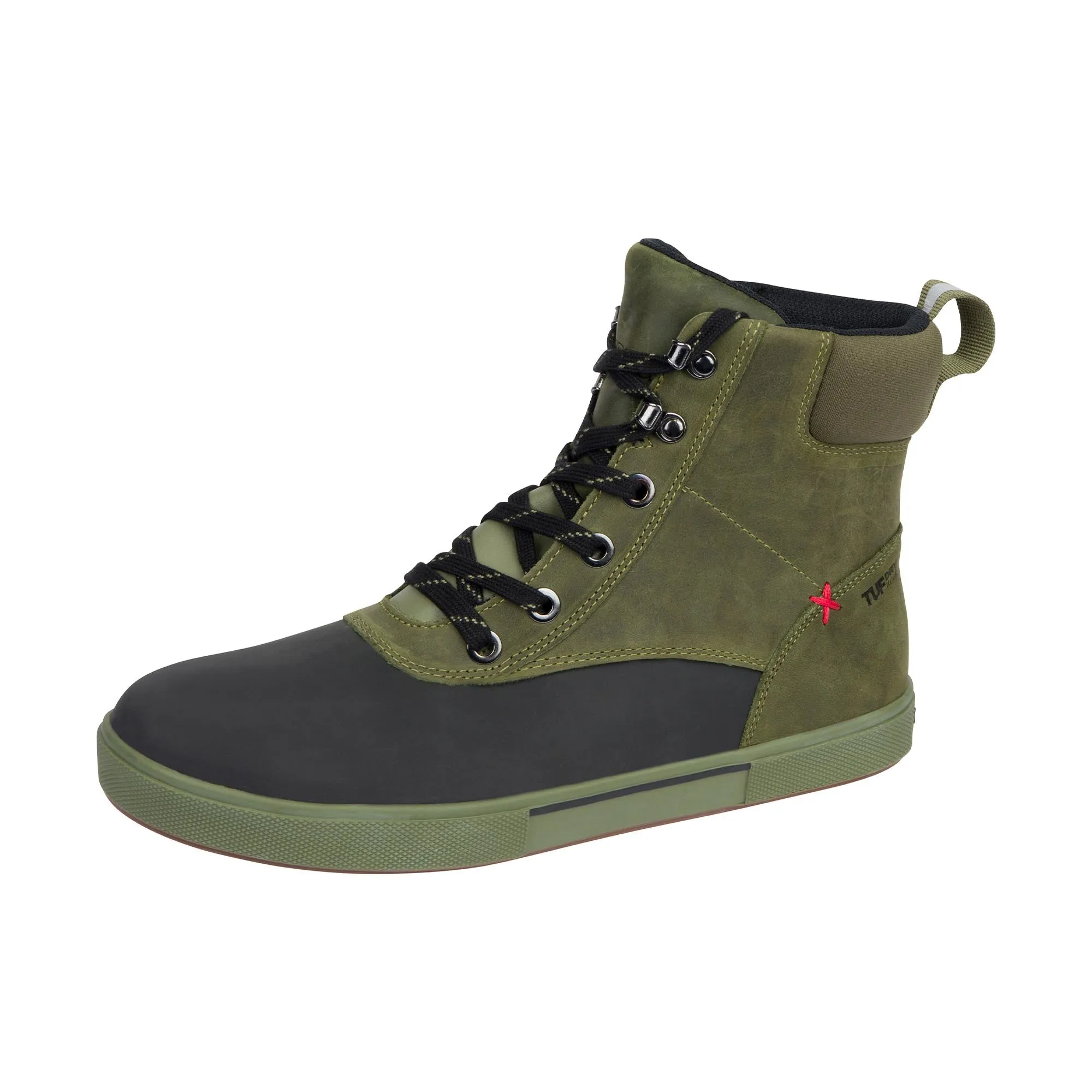 Xtratuf Ankle Deck Boot Leather Lace Olive